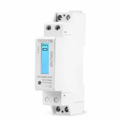 DDS518L Wattímetro Monofásico LCD Retroiluminado Consumo de Energia Medidor de Energia Watt kWh AC 5-32A 230V 50Hz 110V 60Hz Montagem em Trilho DIN Elétrico