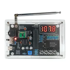 FM Radio DIY Kit Multipurpose FM Radio Tuner LED Display Remote Control 5V DC 3V Battery One-Touch Auto-Search Signal Strength Indicator
