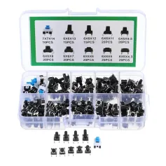 540Pcs 10 Values Tactile Push Button Switch Mini Momentary Tact Assortment Kit DIY