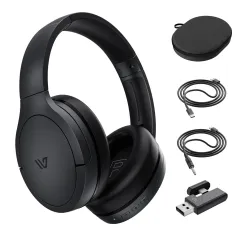 Weofly Live ANC Headset bluetooth 5.4 Headphones Hybrids Active Noise Cancelling 4-Mic ENC Noise Reduction 40mm Dynamic Driver 80H Playback 3.5mm Wired E-sports On-ear 2.4G Wireless Headphones