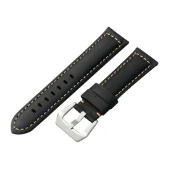 22mm Multi-color Hand-sewn Retro Cow Leather Smart Watch Band Replacement Strap