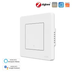 MoesHouse Tuya スマート Zigbe3.0 プッシュボタンスイッチ 1ギャングリモート スマートライフ APPコントロール タイミング機能 音声コントロール Alexa Googleと連携