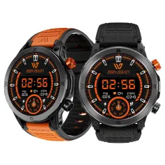Weofly Conquer 1.43inch AMOLED Display bluetooth Call Heart Rate Blood Pressure Blood Oxygen Monitor Sleep Monitoring Stress Tracker Multi-sport Modes IP68 Waterproof Smart Watch