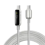 Baseus Vipow 100W Type-C to Type-C Digital Display Cable Fast Charging Data Transmission Copper Core Line 1M/2M Long for iPhone 16 16 Pro 15 15 Pro Max for Huawei Pura X for Xiaomi 15pro for Samsung Galaxy S25 Ultra