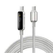 Baseus Vipow 100W Type-C to Type-C Digital Display Cable Fast Charging Data Transmission Copper Core Line 1M/2M Long for iPhone 16 16 Pro 15 15 Pro Max for Huawei Pura X for Xiaomi 15pro for Samsung Galaxy S25 Ultra