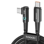 Toocki TQ-X25 5A 100W Type-C to Type-C Cable PD Fast Charging Data Transmission Copper Core Line 1M/2M Long for iPhone 15 15 Plus for Huawei Nova Flip for Samsung Galaxy Z Flip6 for MacBook Pro