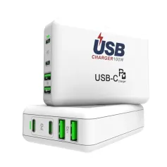100W 4 Ports PD3. QC3.0 Wall Charger Fast Charging for iPhone 14 14 Plus 14 Pro Max For Samsung Galaxy S22 Z Flip 4 MacBook Pro 16\ For iPad Pro 2021