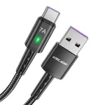 USLION 7A USB-A to USB-C Cable Fast Charging Data Transmission Copper Core Line 1M/2M Long for iPhone 15 15 Plus for Huawei Mate60 Pro for Samsung Galaxy S24 for Xiaomi 14pro