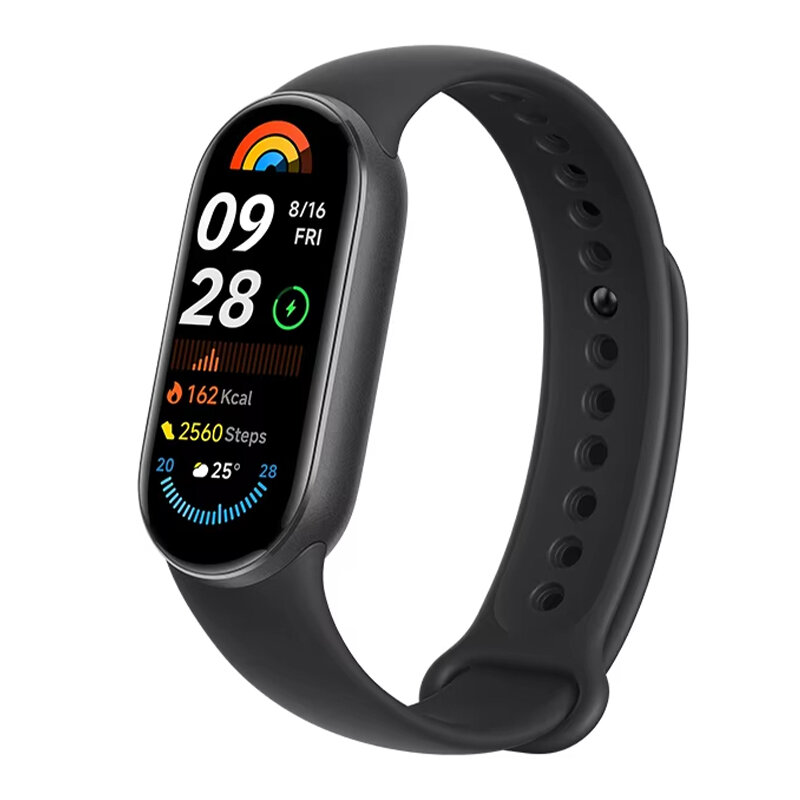 Original Xiaomi Smart Band 9 1.62inch AMOLED Display bluetooth Call Heart Rate Blood Oxygen Monitor Sleep Monitoring Women's Health Breath Training Multi-sport Modes Music Playback 5ATM Waterproof Smart Watch Chinese Version