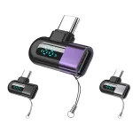 6A Type-C OTG Adapter 120W Fast Charging Digital Display USB-C to C Converter 480Mbps Data Transfer PD Compatible Aluminum Alloy for Phone Laptop Tablet