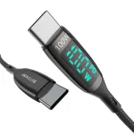 [4 Packs] BlitzWolf® BW-TC23 100W 5A LED Display Type-C to Type-C Cable PD3.0 PPS QC4.0+ QC3.0 Fast Charging Data Transfer Cord Line 3ft Long For Samsung Galaxy S22 Note 20 For iPad Pro 2021 MacBook Air