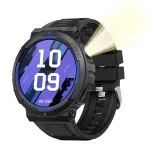KT75 1.53inch HD Screen Strong Flashlight bluetooth Call Heart Rate Blood Pressure Blood Oxygen Monitor Women's Health Sleep Monitoring Multi-sport Modes Music Playback 3ATM Waterproof Smart Watch