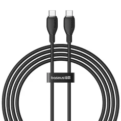 Baseus CB000126 PD100W Type-C to Type-C Cable Fast Charging Data Transmission Tinned Copper Core Line 1M/2M Long for iPhone 16 16Pro 15 15 Pro Max for Huawei Pura X for Xiaomi 15pro for Samsung Galaxy S25 Ultra