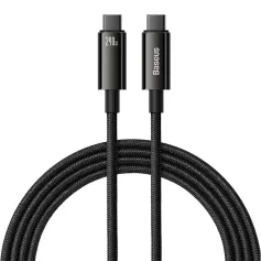 Baseus Tungsten Gold 240W Type-C to Type-C Cable PD3.1 Power Delivery Fast Charging Data Transmission Tinned Copper Core Line 1M/2M/3M Long for Huawei Mate50 for Samsung Galaxy S23 for Oppo Reno9 for Redmi K60