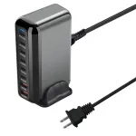 Bakeey YMX-908 500W 8-Port USB PD Charger 2USB-A+6USB-C PD Fast Charging Desktop Charging Station EU Plug US Plug for iPhone 16 15 Pro 14 13 12 Pro Max for Huawei Mate XT for Xiaomi 15pro