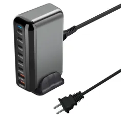 Bakeey YMX-908 500W 8-Port USB PD Charger 2USB-A+6USB-C PD Fast Charging Desktop Charging Station EU Plug US Plug for iPhone 16 15 Pro 14 13 12 Pro Max for Huawei Mate XT for Xiaomi 15pro