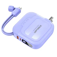 TECLAST S10 Pro 22.5W 10000mAh Comes with Plug Power Bank Built-in Type-C+iP Cable External Battery Power Supply with 2 Input & 3 Outputs Support PD SCP Fast Charging for iPhone 16 16 Pro 15 14 13 Pro Max for Huawei Mate XT for Oppo Reno 13