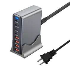 [GaN Tech] Bakeey YMX-530W 530W 8-Port USB PD Charger 4USB-A+4USB-C PD QC Fast Charging Desktop Charging Station EU Plug US Plug for iPhone 16 16 Pro 15 14 13 for Huawei Pura X for Xiaomi 15 Ultra for Samsung Galaxy S25 Ultra