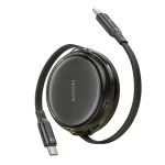 Toocki TQ-X94C2 PD100W Type-C to Type-C Retractable Cable PD Fast Charging Data Transmission Copper Core Line 1M Long for iPhone 16 16 Pro 15 Pro Max for Huawei Pura 80 Ultra for SAMSUNG for XIAOMI