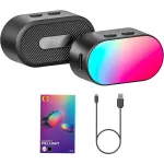 AOCHUAN Mini RGB Magnetic Filling Light 3-stop Brightness 7 Color Adjustment Gimbal LED Video Photography Light for Phone Selfie