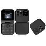 i16 Pro Mini 2G GSM 1.77 Inch Dual SIM Card FM Big Butons Camera Foldable Flip Mobile Phone