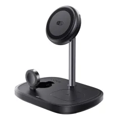 Baseus EnerFill FS41 15W 3-in-1 Magnetic Wireless Charger Fast Wireless Charging Stand with TEC Cooling for Smart Phones for iPhone 16 16 Pro 15 14 13 Pro Max for Samsung Galaxy Z Fold7 for Huawei Pura 80 Ulta for Apple Watch for Airpods