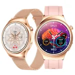 ET390 1.27inch HD Screen Female-Customization Women's Health ECG AI Medical Diagnosis bluetooth Call Heart Rate Blood Pressure Blood Oxygen Monitor Sleep Monitoring Non-invasive Blood Glucose Uric Acid Measurement SOS Emergency Call IP68 Smart Watch