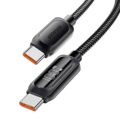 ESSAGER ES-X57 100W/60W Type-C to Type-C Power Display Cable Fast Charging Data Transmission Copper Core Line 1M/2M Long for iPhone 15 15 Plus for Samsung Galaxy Z Flip6 for Huawei Nova Flip for Xiaomi MIX Fold4