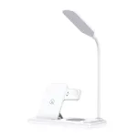 USAMS US-CD195 15W 10W 7.5W 5W Wireless Charger Fast Wireless Charging Holder with Table Lamp for Qi-enabled Smart Phones for iPhone 12 13 14 14 Pro for Samsung Galaxy S23 for Xiaomi13pro for Airpods for Smart Watch