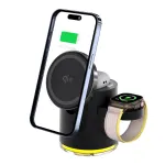 QI2 15W 3-in-1 Magnetic Wireless Charger Fast Wireless Charging Station for Smart Phones for iPhone 17 17Pro 16 15 Pro Max for Huawei Pura 80 Ultra for SAMSUNG for XIAOMI for Apple Watch for Airpods