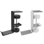 Metal Headphone Holder Hook Stand Under Desk Headset Bracket Headset Hanger with Ajustable Clamp Universal