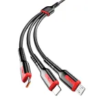 66W USB-A to iP/Type-C/Micro USB Cable Fast Charging Data Transmission Copper Core Line 1.2M/1.8M Long for Huawei Mate50 for Samsung Galaxy S23 for Xiaomi 13 for Oppo Reno9 for iPhone 12 13 14 14Pro 14 Pro Max