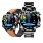 ET482 1.43inch AMOLED Display ECG Blood Sugar Blood Composition Measurement Heart Rate Blood Pressure SPO2 Monitor BMI Boby Fat Function HRV AI Medical Diagnosis Mett Function bluetooth Call Multi-sport Modes Music Playback IP68 Waterproof Smart Watch
