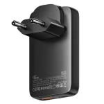[GaN Tech] ESSAGER ES-CD50 45W 2-Port USB PD Slim Charger USB-A+Type-C PD3.0 QC3.0 AFC FCP SCP DCP PPS iP2.4A Fast Charging Wall Charger Adapter EU Plug US Plug for iPhone 16 16 Pro for Huawei Mate XT for Xiaomi 15 Ultra for Samsung Galaxy S25 Ultra