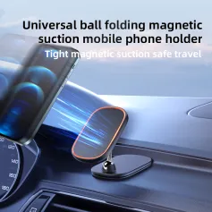 JK-317 Magnetic Car Phone Holder Foldable Dashboard Mount Bracket 1080° Rotation Stand for iPhone 12 13 14 14 Pro for Huawei Mate50 for Samsung Galaxy S23 for Xiaomi 13pro