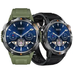 YK06 1.53inch HD Screen LED Flashlight Compass 40 Days Battery Life bluetooth Call Heart Rate Blood Pressure Blood Oxygen Monitor Sleep Monitoring Multi-sport Modes IP68 Waterproof Smart Watch