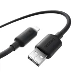 Baseus Foamed Silicone Series 2.4A USB-A to iP Cable Fast Charging Data Transmission Copper Core Line 1M/2M Long for iPhone 14 14 Pro 13 12 Pro Max for iPad Pro
