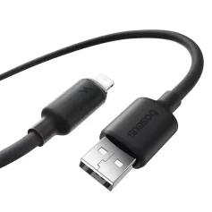 Baseus Foamed Silicone Series 2.4A USB-A to iP کێبڵی بارگاویکردنی خێرای داتا هێڵی ناوکی مسی 1M/2M درێژ بۆ iPhone 14 14 Pro 13 12 Pro Max بۆ iPad Pro
