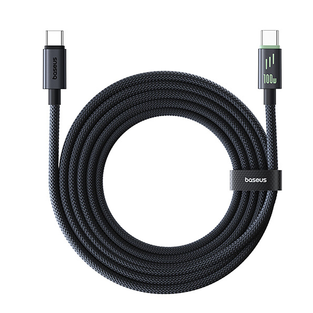 Baseus Fluorescent Series PD100W Type-C to Type-C Cable PD Fast Charging Data Transmission Copper Core Line 1M/2M Long for iPhone 17 17 Pro 16 Pro Max 15 for Huawei Pura 80 Ultra for SAMSUNG for XIAOMI