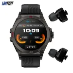 LOKMAT TIME GT 2-in-1 Smart TWS BT Earphones Watch 1.508 AMOLED Display bluetooth Call AI Voice Assistant Heart Rate Blood Pressure Blood Oxygen Monitor Women's Health Sleep Monitoring Multi-sport Modes Music Playback IP67 Waterproof Smart Watch