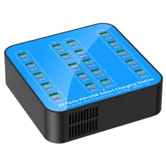 Bakeey WLX-880A 400W 40-Port USB PD Charger 20USB-A+20USB-C PD QC3.0 Fast Charging Desktop Charging Station EU Plug US Plug for iPhone 16 16 Plus 15 15 Pro 14 13 Pro Max for Samsung Galaxy Z Flip6 for Xiaomi 15pro