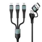 60W USB-A/USB-C to iP/Type-C/Micro USB Cable Fast Charging Data Transmission Pure Copper Core Line 1.2M Long for iPhone 16 16 Pro 15 14 13 Pro Max for Huawei Mate XT for Xiaomi 15pro