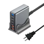 [GaN Tech] Bakeey YMX-470W 470W 6-Port USB PD Charger 2USB-A+4USB-C PD QC Fast Charging Desktop Charging Station EU Plug US Plug for iPhone 16 15 Pro 14 13 12 for Huawei Pura X for Xiaomi 15 Ultra for Samsung Galaxy S25 Ultra