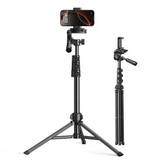 Ugreen LP897 1.75M Telescopic Floor Mobile Phone Stand bluetooth Tripod Selfie Stick Anti-shake Gimbal Aluminum Alloy Mount Stand for Live Streaming Video Shooting