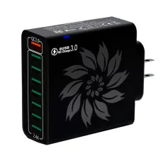 BK319 120W 8-Port USB Charger QC4.0/3.0/2.0 FCP SCP Fast Charging Wall Charger Adapter EU Plug US Plug for iPhone 16 15 14 13 Pro for Huawei Mate XT for Samsung Galaxy Z Fold6 for Xiaomi MIX Fold4
