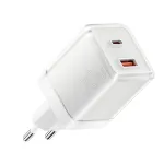 [GaN Tech] ESSAGER ES-CD42 70W 2-Port USB PD Charger USB-A+USB-C QC4.0 PD3.0 AFC FCP SCP DCP PPS BC1.2 Apple2.4A Fast Charging Wall Charger Adapter EU Plug for iPhone 15 14 13 for Huawei Pura 70 Ultra for Xiaomi Civi 4 Pro for Samsung Galaxy Z Fold6
