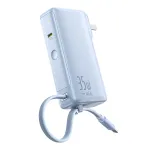 Baseus Nomos NT11 35W 36.5Wh 10000mAh LED Display Power Bank with Integrated Type-C Cable Dual Mode External Battery Power Supply with 3 Inputs & 2 Outputs Support PD3.0 QC3.0 PPS Fast Charging for iPhone 16 16Pro 15 14 13 Pro Max for Xiaomi 15pro