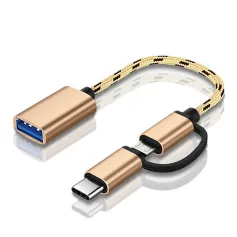 2in1 OTG Adapter USB3.0 to Type-C/Micro USB Adapter Converter for Mouse Keyboard Gamepad
