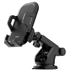 HOCO CA76 Universal Car Phone Holder Adjustable GPS Mount Stand for iPhone 16 16 Pro 15 14 13 Pro Max for Huawei Mate XT for Xiaomi 15pro for Samsung Galaxy Z Flip6