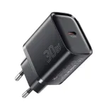 ESSAGER ES-CD52 30W 1-Port USB PD Charger USB-C PD3.0 QC3.0 FCP SCP BC1.2 iP2.4A Fast Charging Wall Charger Adapter EU Plug for iPhone 16 16 Pro 15 14 13 Pro Max for Huawei Pura 80 Ultra for Xiaomi MIX Flip 2